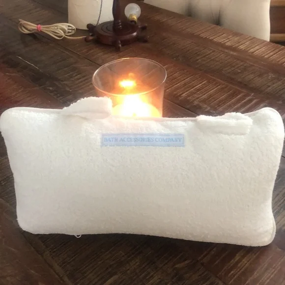 Spa Sister Relaxing Waffle Weave Embroidered Bath Pillow Relaxing Bath - Picture 4 of 7